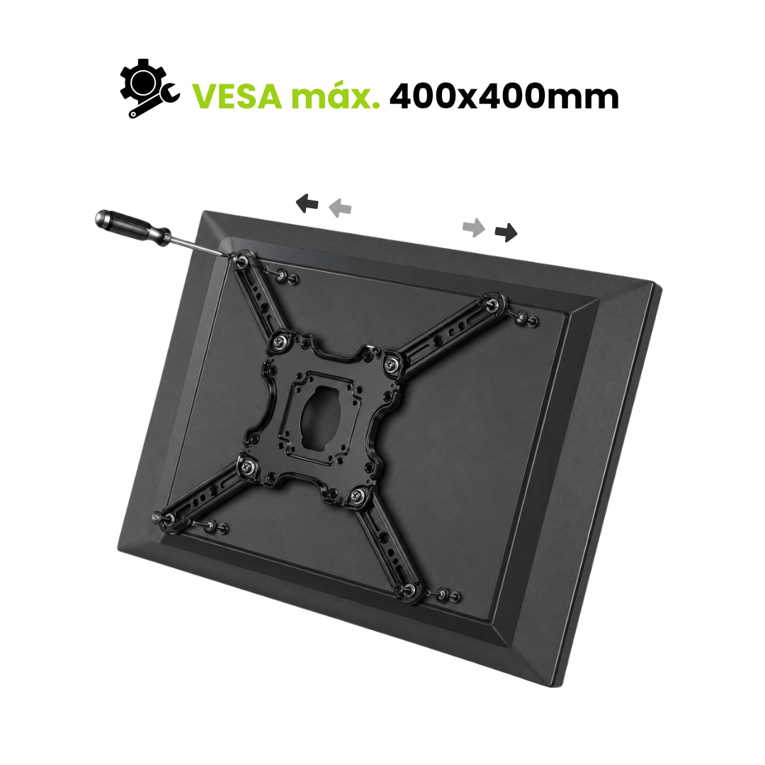 Soporte de TV brazo compatible hasta VESA 400x400mm