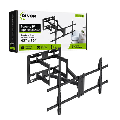 Soporte para TV con brazo doble extra largo Dinon
