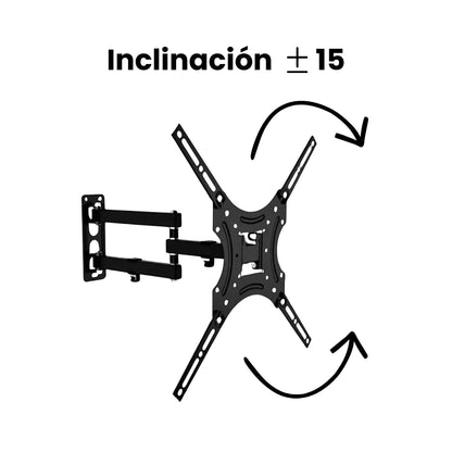 Soporte de TV brazo extensible con una inclinación de +-15