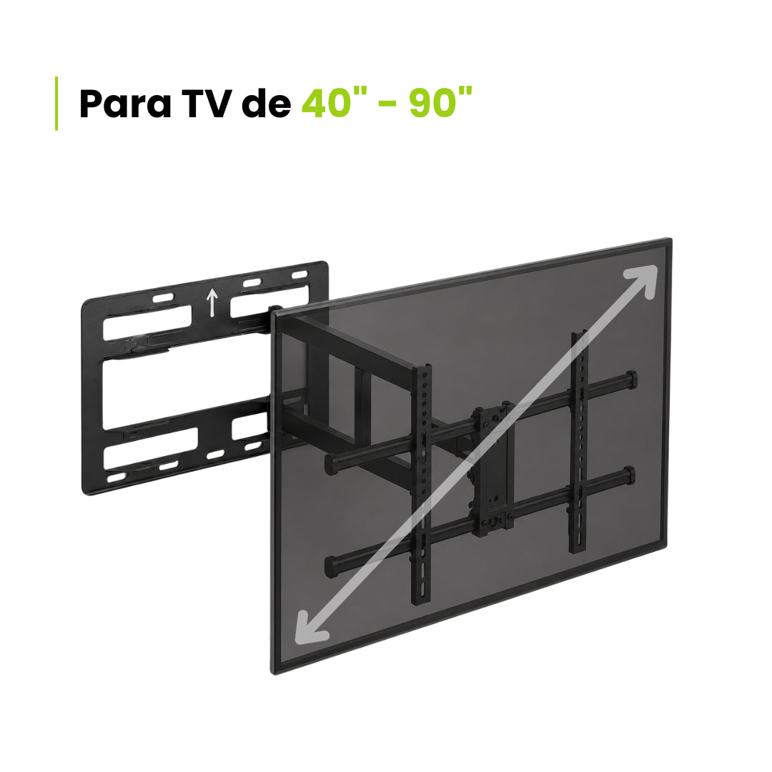 Soporte para TV con brazo extra largo de 40 a 90 pulgadas