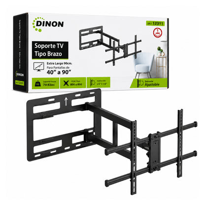 Soporte de TV con brazo extra largo Dinon. Hasta 90 pulgadas