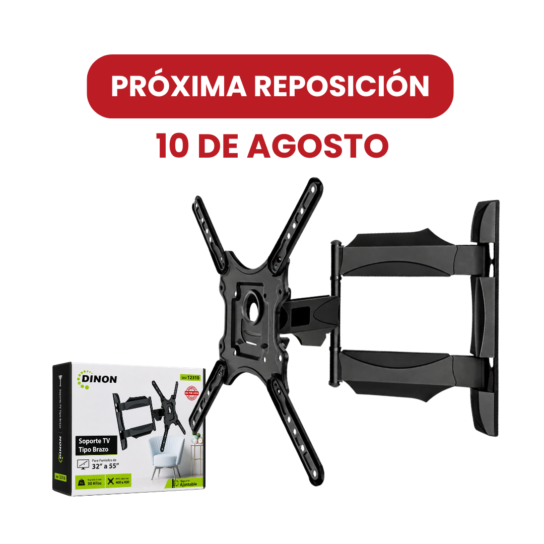 soportes de tv marca dinon para smart tv de hasta 55 pulgadas y 30kg de peso