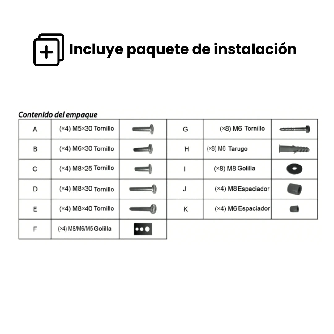Soporte de TV Dinon regulable para pantallas grandes con paquete de instalación incluido