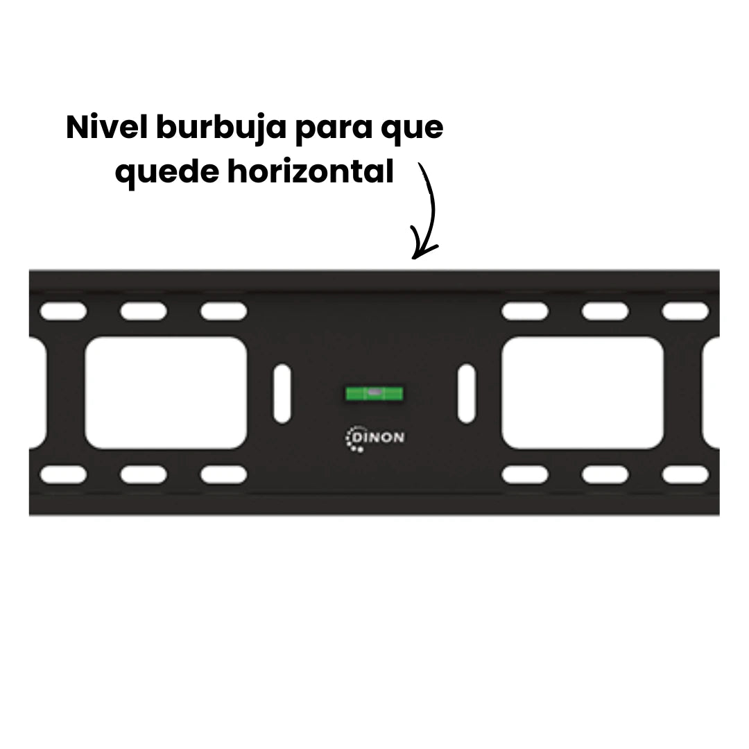 Soporte de TV regulable con nivel burbujar para que quede horizontal