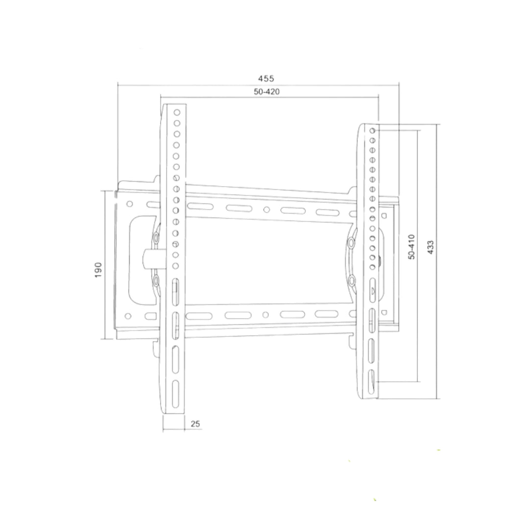 Las medidas del soporte de TV universal Dinon