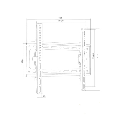 Las medidas del soporte de TV universal Dinon