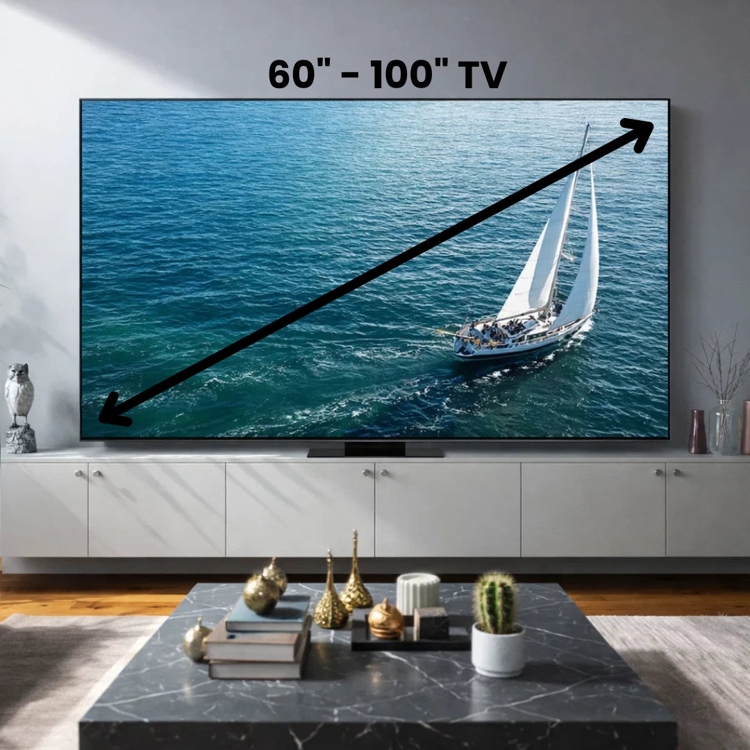 Soporte de TV para pantallas grandes hasta 100 pulgadas Dinon. Ideal para aulas, home cinema, etc