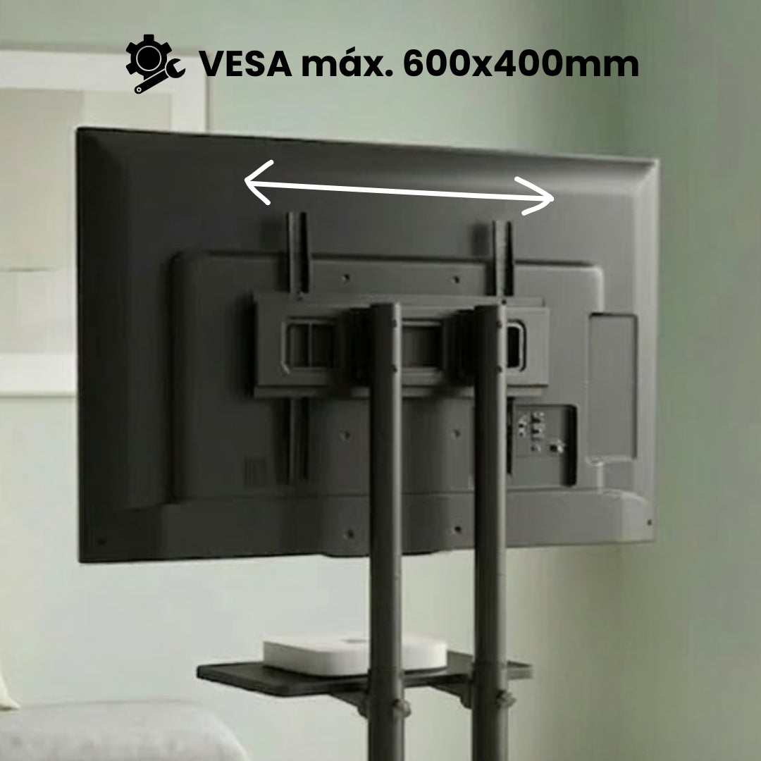 Soporte de TV pedestal Dinon. Compatible con VESA 600x400mm