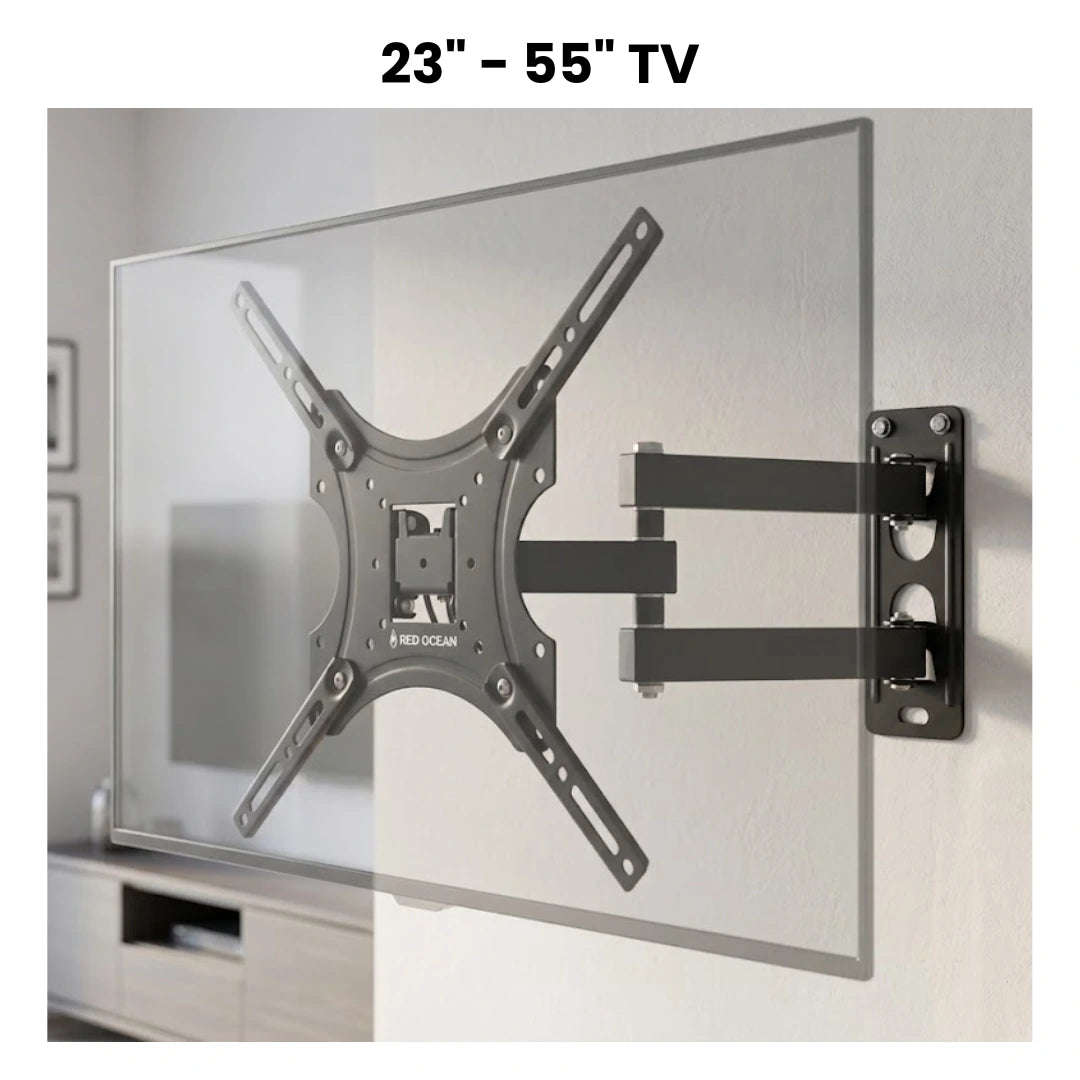 SOPORTE PARA TV ECON BRAZO DOBLE ±15° 32-55", 4-40CM, VMAX400X400, TILT, 22KG, REDOCEAN