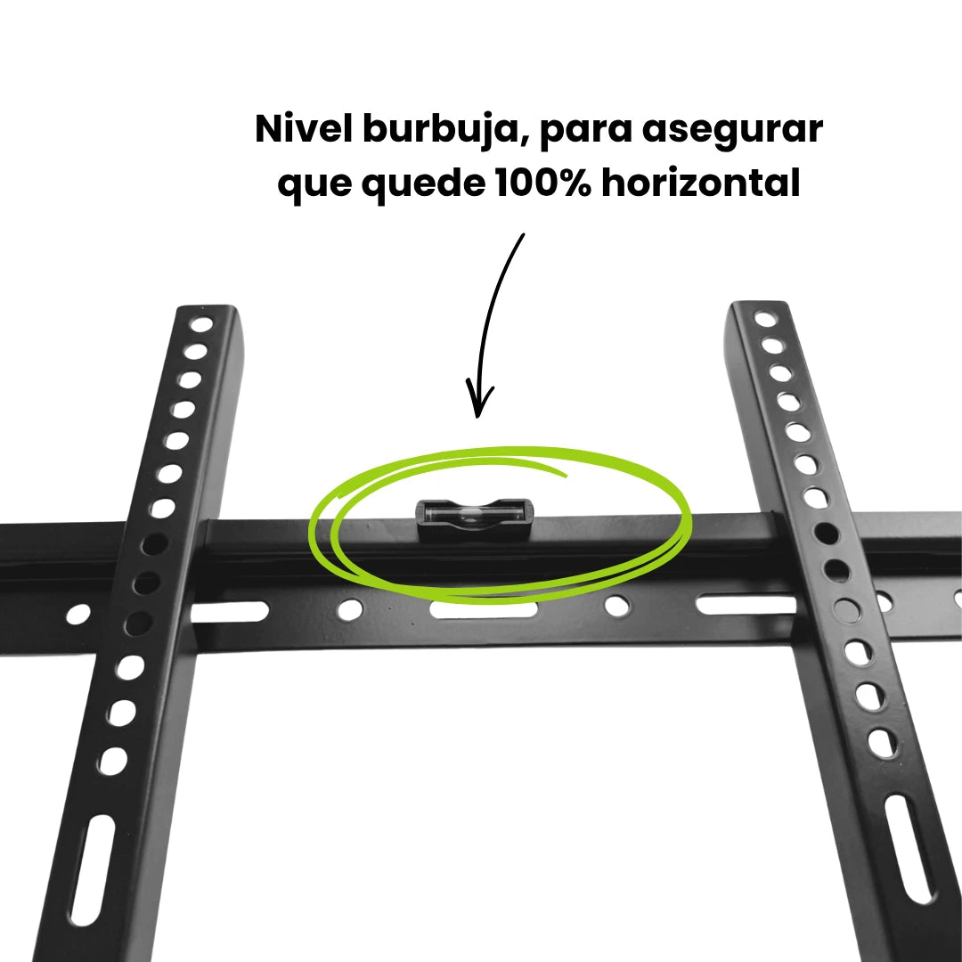 Soporte de TV Fijo Red Ocean. Incluye nivel burbuja para asegurar que quede horizontal