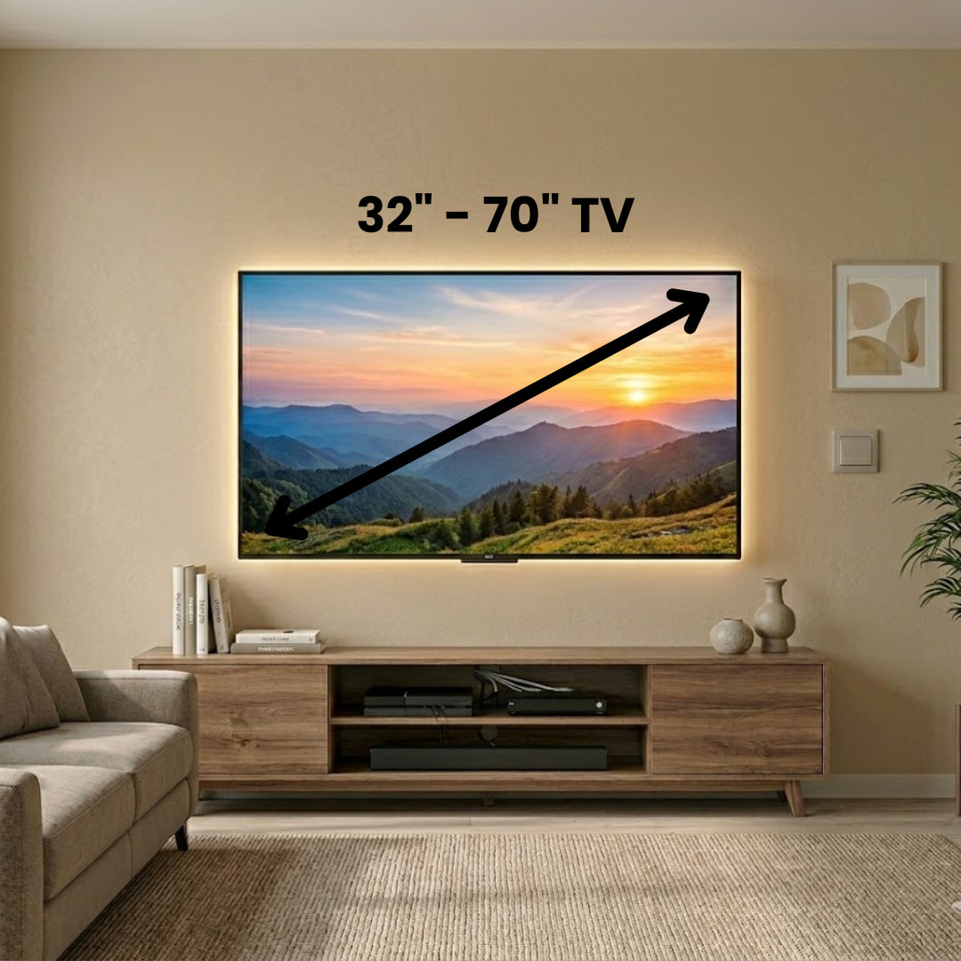 Soporte de TV regulable de 32" hasta 70". Ideal para living, comedor, dormitorio, etc