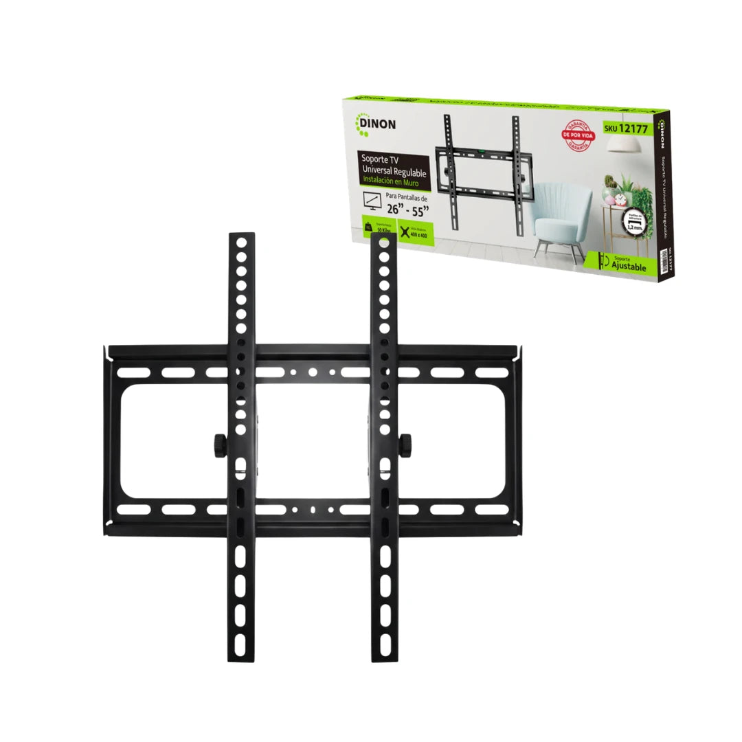Soporte para TV regulable. Instalación en muro. Dinon.