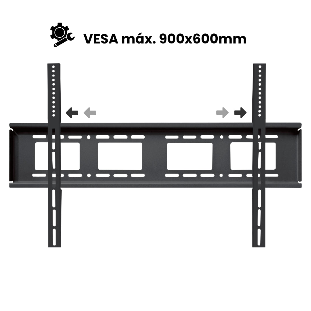 Soporte de TV fijo compatible con VESA 900x600mm