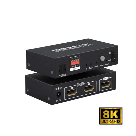 Splitter 1 entrada 2 salidas HDMI 2.1 8K 60Hz Dinon Heavy Duty