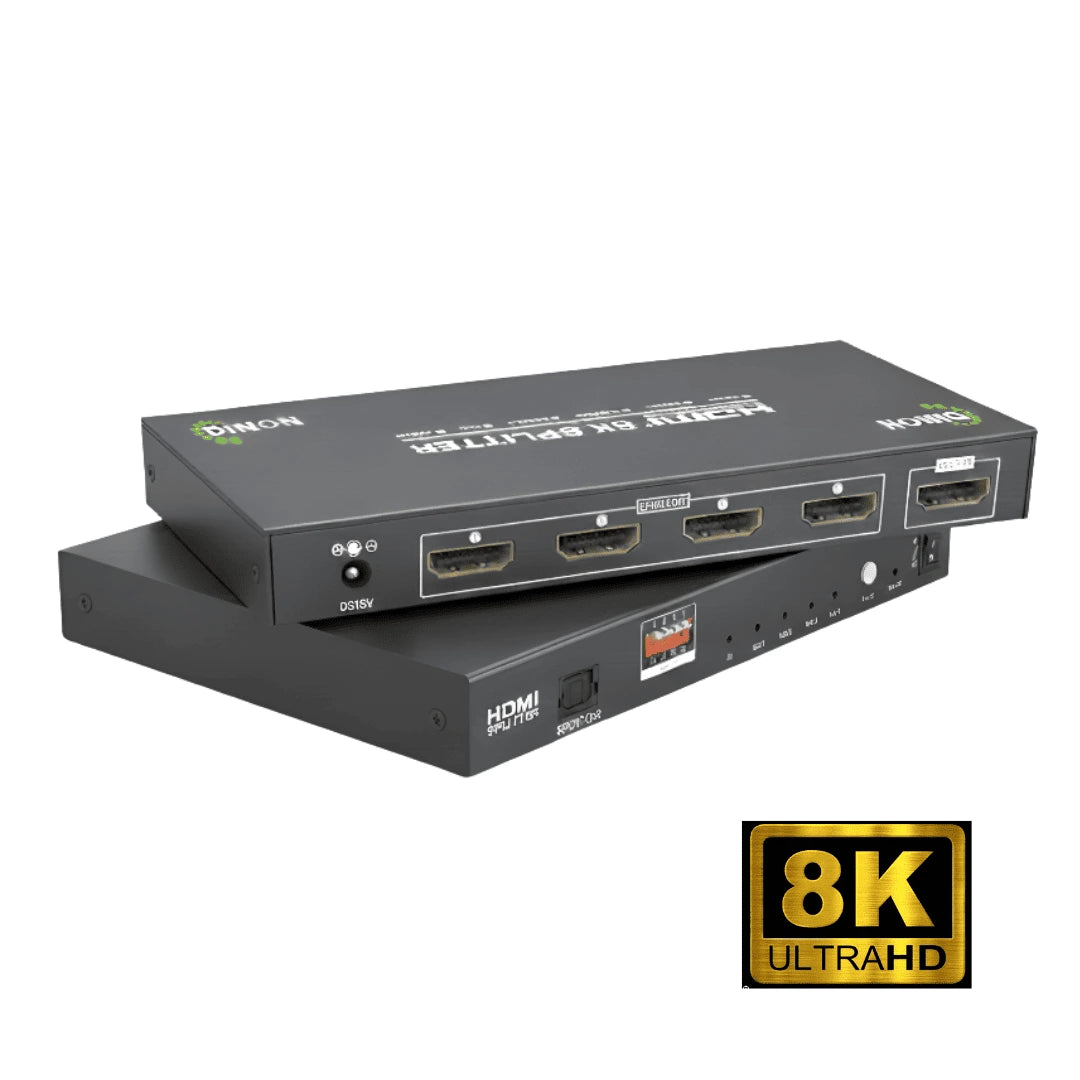Splitter HDMI 2.1 Dinon 1 entrada para 4 pantallas 8K 60Hz 48Gbps Ultra HD
