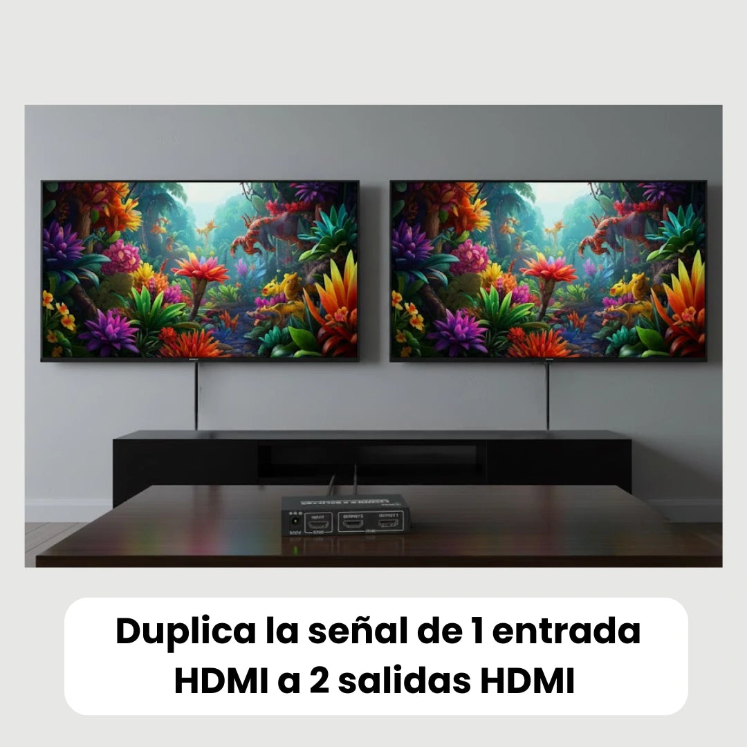 Splitter HDMI 2.0 1x2 4k 60hz Dinon, duplica señal