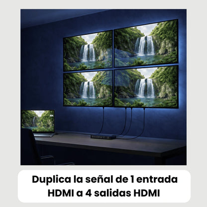 Splitter Dinon para 4 pantallas HDMI 2.1 8K 60Hz