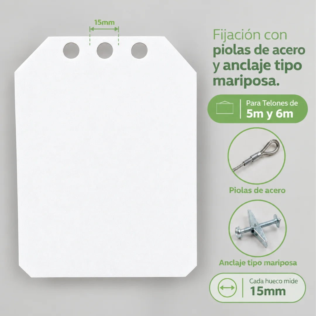 Telón Eléctrico Dinon con Motor Silencioso 6x4,50m (300'')