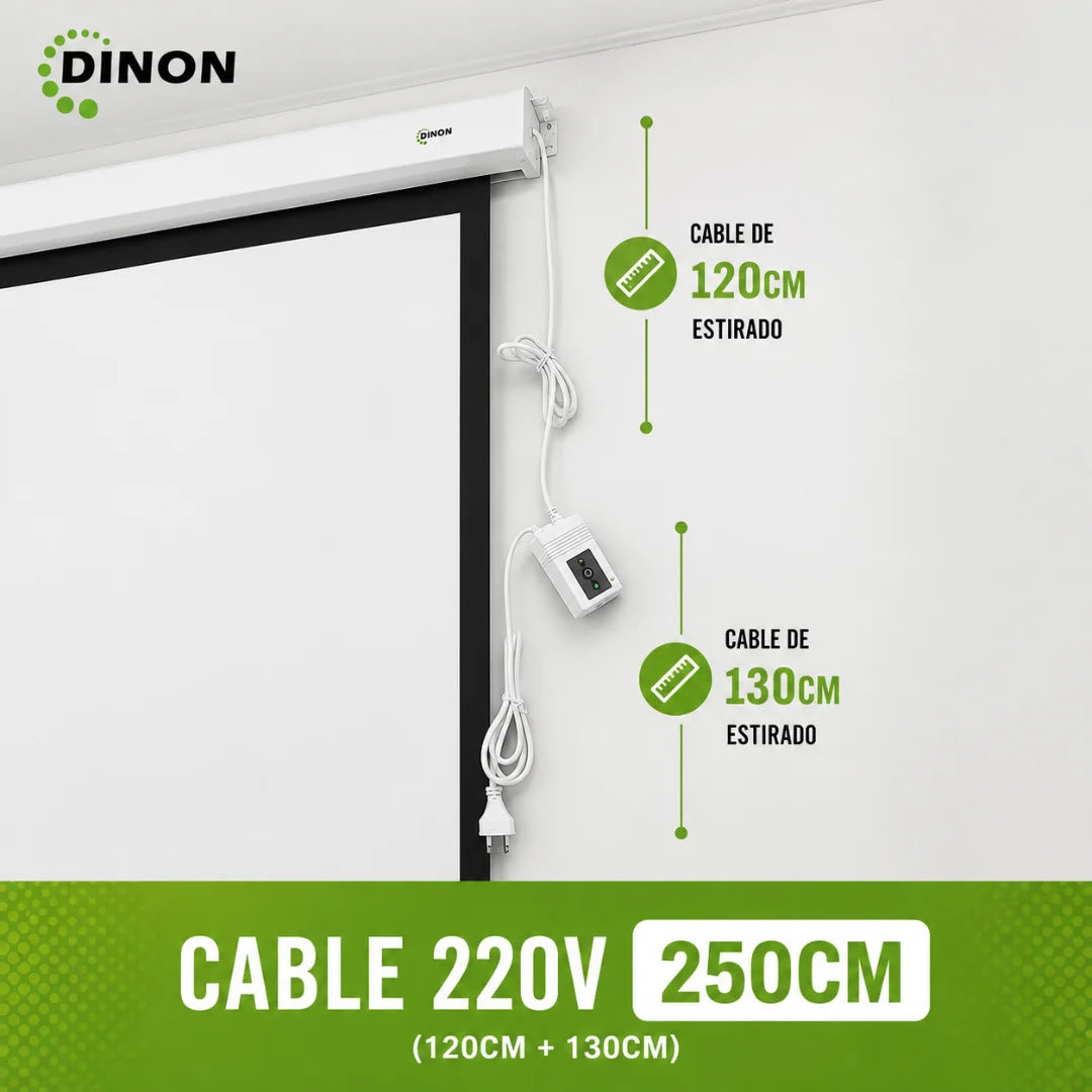 Cable de 250cm para que llegue bien a cualquier enchufe