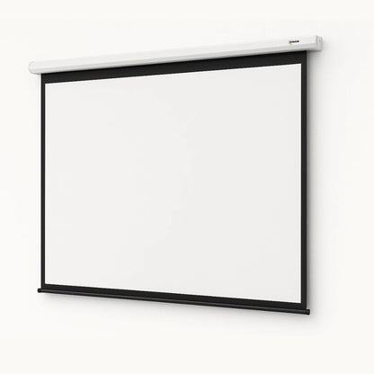 Telón eléctrico Dinon con motor silencioso fondo plano