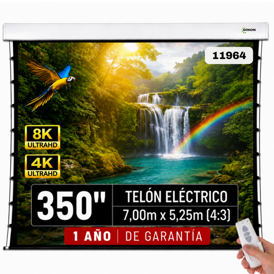Telón Eléctrico Tensionado Dinon XL con Motor Silencioso 7x5,25m (350'')