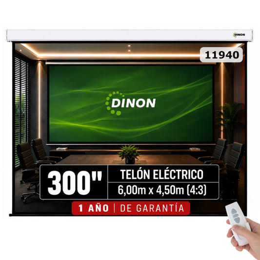 telón eléctrico 300 pulgadas dinon con control remoto