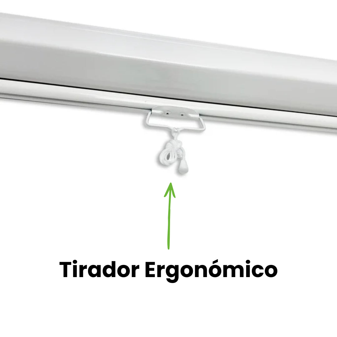 Incluye tirador ergonómico para facilitar su descenso