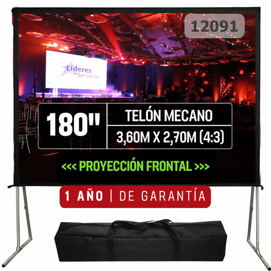 Telón Mecano Aluminio Dinon. Ideal para exterior e interior. Transportable