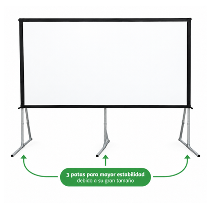 Telon Mecano Aluminio Dinon Transportable con Caja 6x4,50m (300")