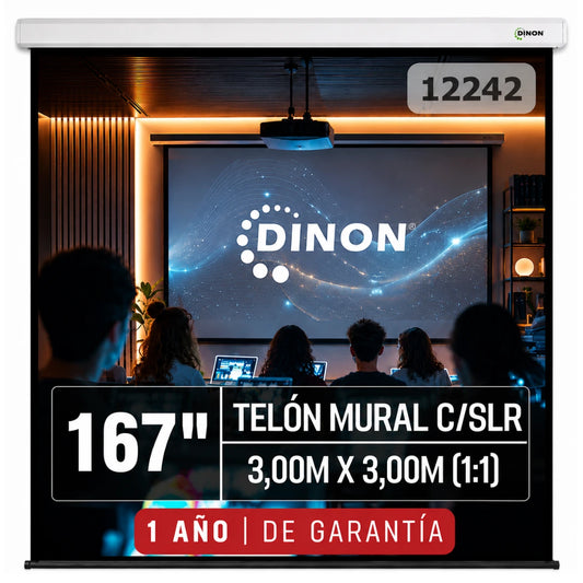 Telon mural manual dinon. 167 pulgadas