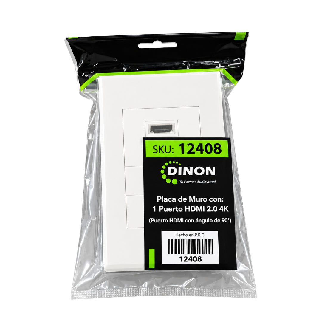 Pack Modulo Hdmi 2.0 Angulo De 90° + Wallplate (Sku 12258) + 2 Modulos Ciegos (12259)