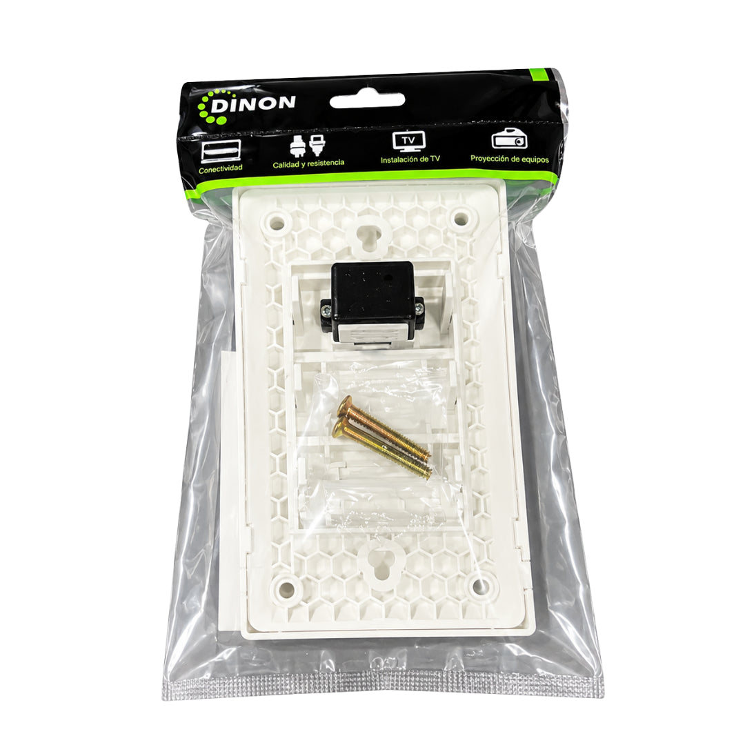 Pack Modulo Hdmi 2.0 Angulo De 90° + Wallplate (Sku 12258) + 2 Modulos Ciegos (12259)